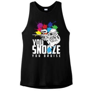 You Snooze You Bruise Funny Paintball Gift Ladies PosiCharge Tri-Blend Wicking Tank