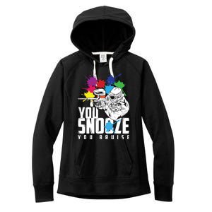 You Snooze You Bruise Funny Paintball Gift Women's Fleece Hoodie