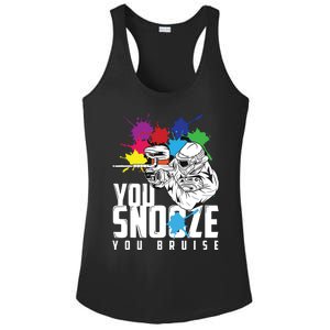 You Snooze You Bruise Funny Paintball Gift Ladies PosiCharge Competitor Racerback Tank