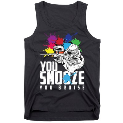 You Snooze You Bruise Funny Paintball Gift Tank Top