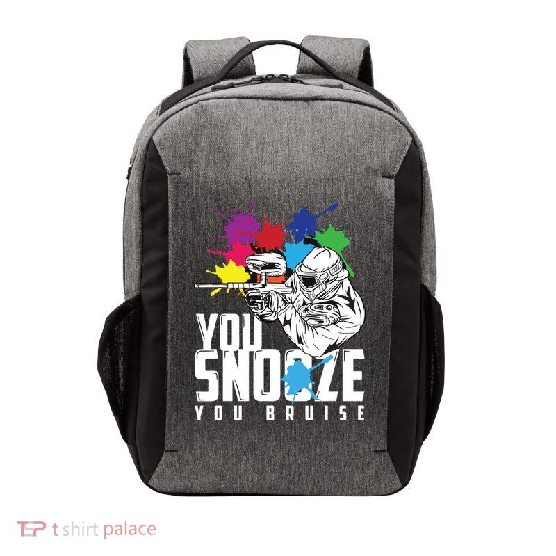 You Snooze You Bruise Funny Paintball Gift Vector Backpack