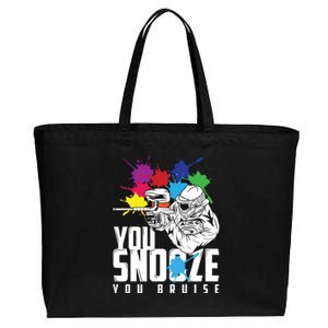 You Snooze You Bruise Funny Paintball Gift Cotton Canvas Jumbo Tote