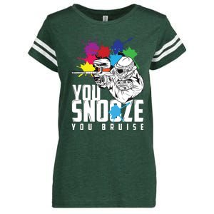 You Snooze You Bruise Funny Paintball Gift Enza Ladies Jersey Football T-Shirt