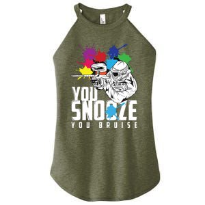 You Snooze You Bruise Funny Paintball Gift Women's Perfect Tri Rocker Tank