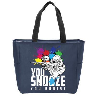 You Snooze You Bruise Funny Paintball Gift Zip Tote Bag