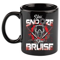You Snooze You Bruise Funny Paintball 11oz C Handle Ceramic Mug