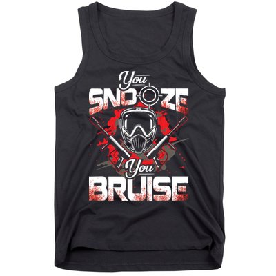 You Snooze You Bruise Funny Paintball Tank Top