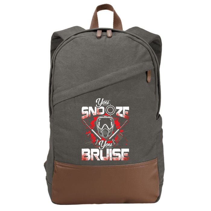 You Snooze You Bruise Funny Paintball Cotton Canvas Backpack