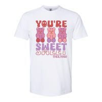 You’Re Sweet Yes You Echo Text Teddy Bear Valentine’S Day Softstyle® CVC T-Shirt