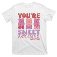 You’Re Sweet Yes You Echo Text Teddy Bear Valentine’S Day T-Shirt