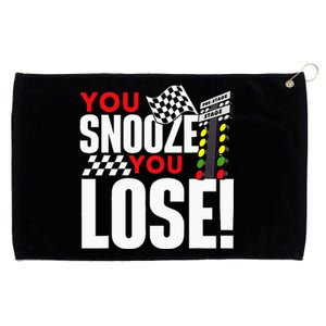 You Snooze You Lose Funny Drag Racer Race Car Drag Racing Grommeted Golf Towel