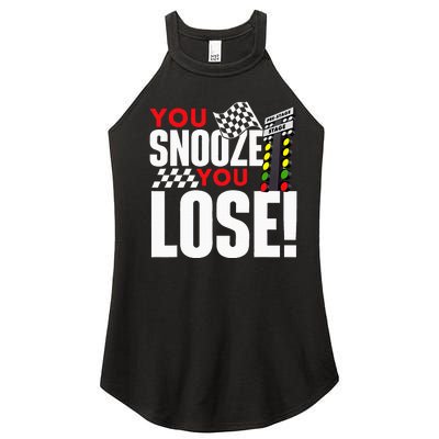 You Snooze You Lose Funny Drag Racer Race Car Drag Racing Women’s Perfect Tri Rocker Tank