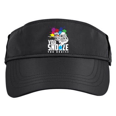 You Snooze You Bruise Funny Paintball Gift Gift Adult Drive Performance Visor