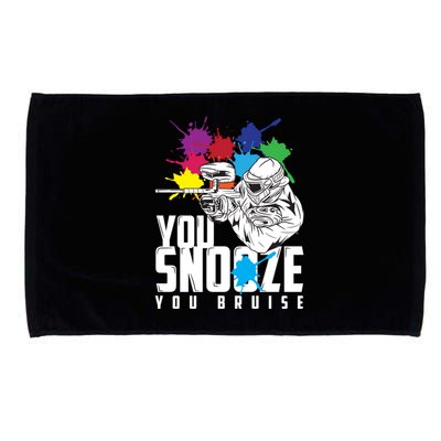 You Snooze You Bruise Funny Paintball Gift Gift Microfiber Hand Towel