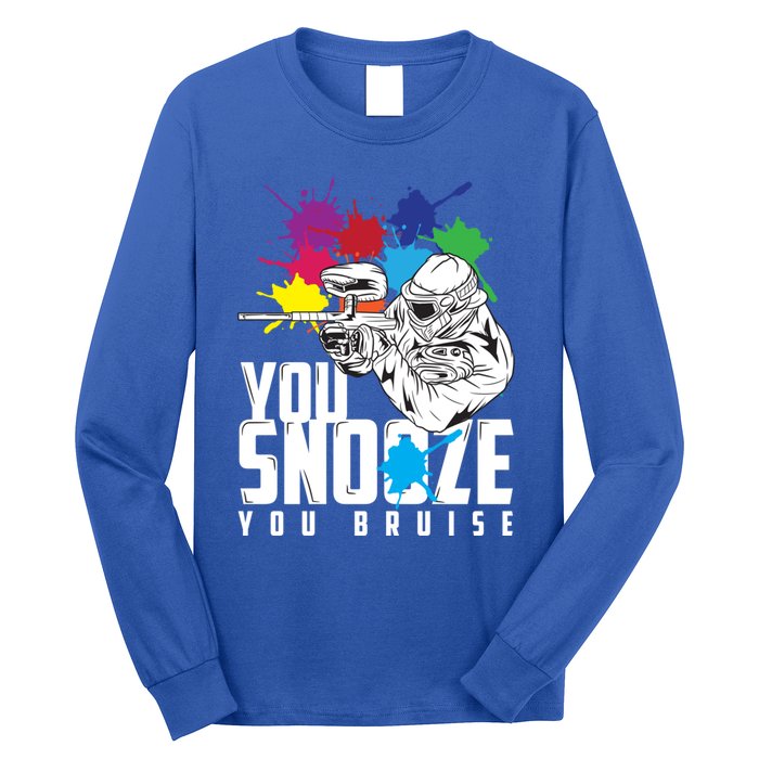 You Snooze You Bruise Funny Paintball Gift Gift Long Sleeve Shirt