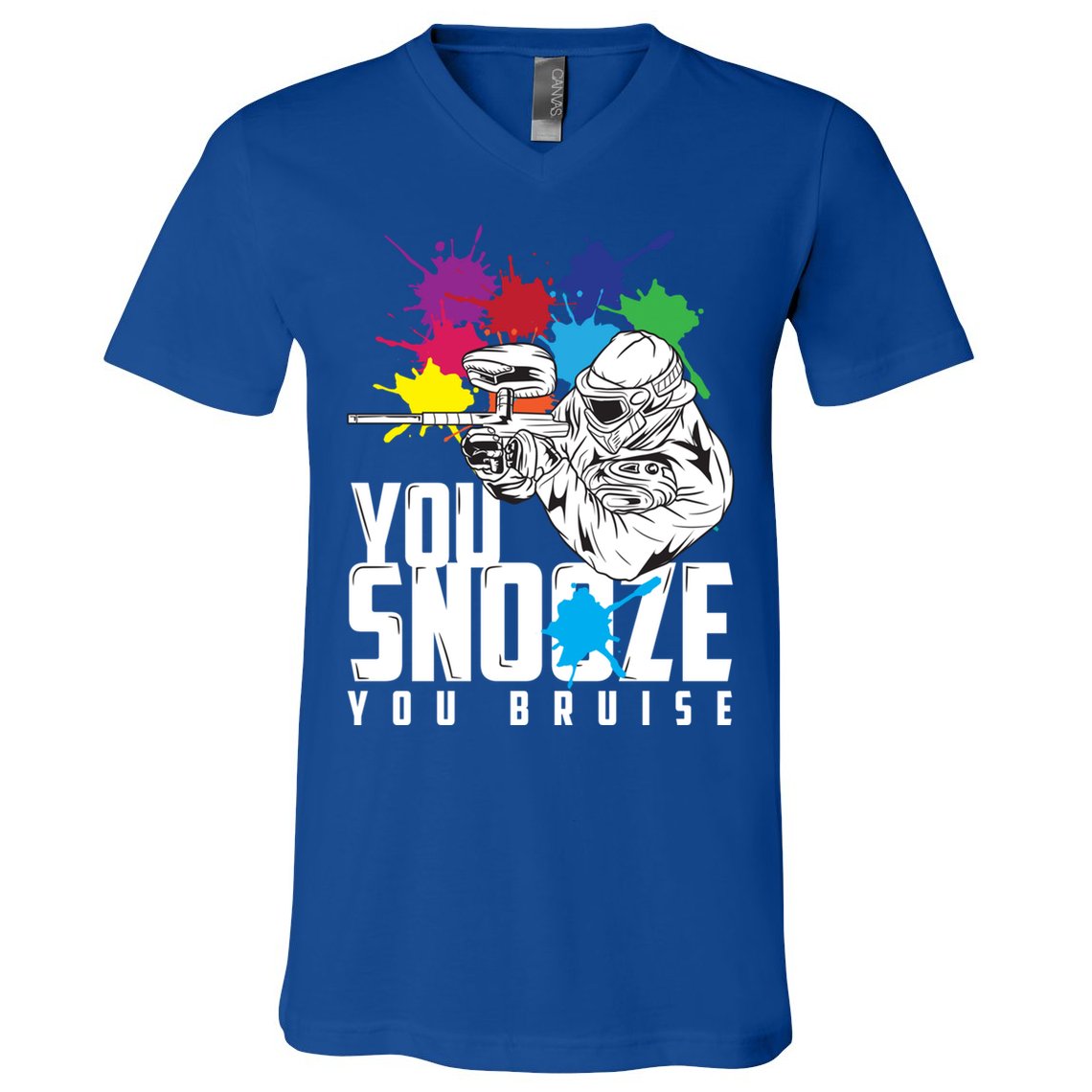 You Snooze You Bruise Funny Paintball Gift Gift V-Neck T-Shirt