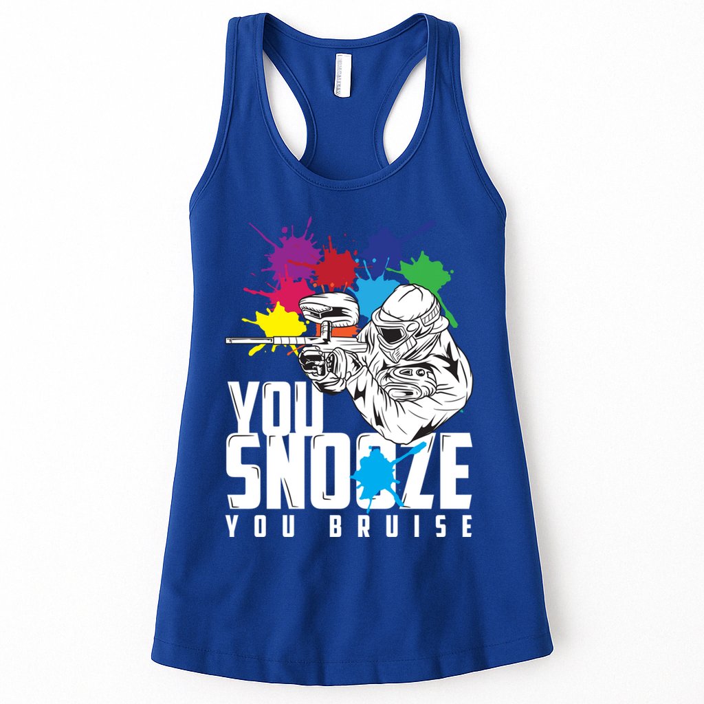 You Snooze You Bruise Funny Paintball Gift Gift Womens Tank Top
