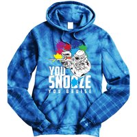 You Snooze You Bruise Funny Paintball Gift Gift Tie Dye Hoodie