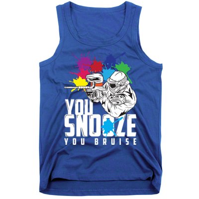 You Snooze You Bruise Funny Paintball Gift Gift Tank Top
