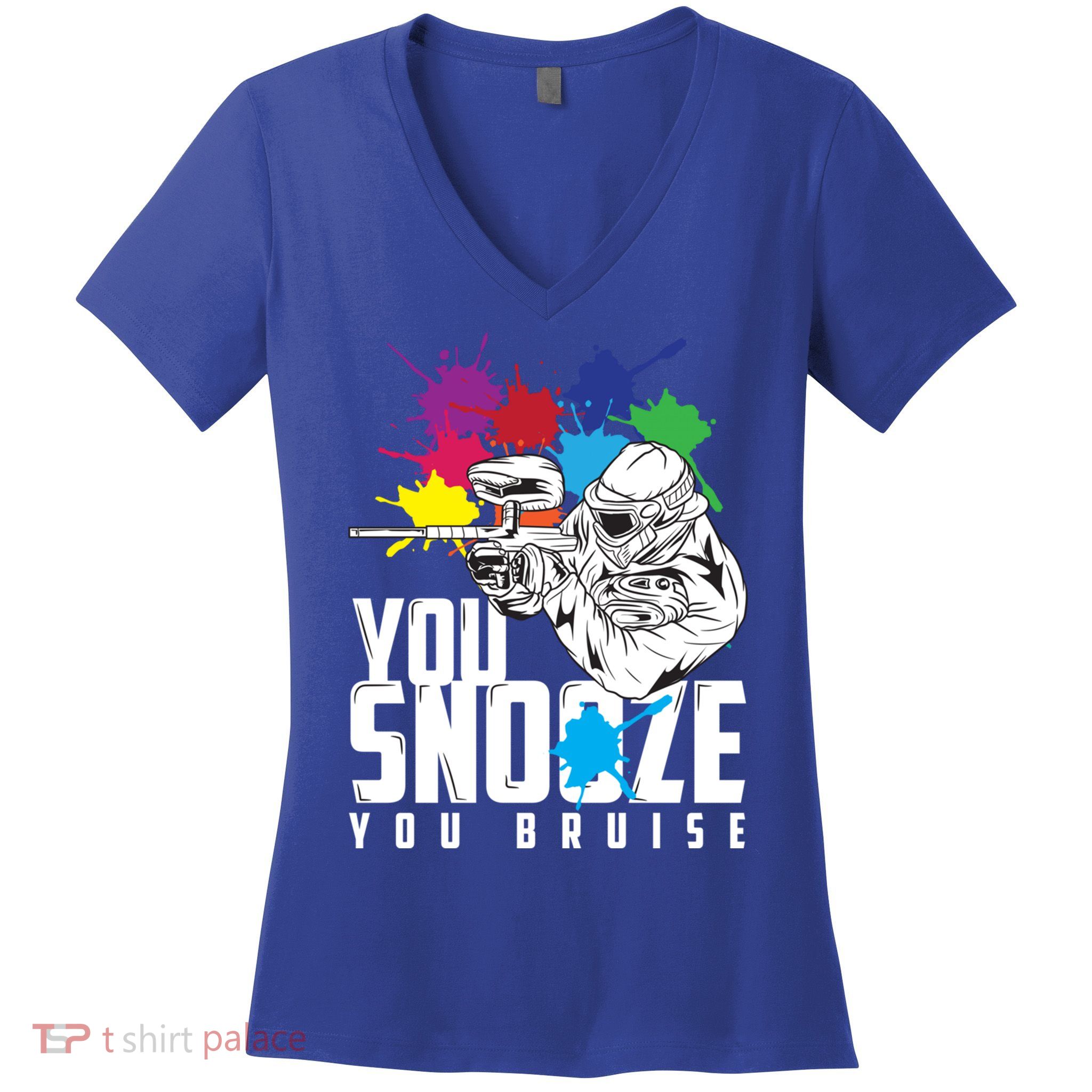 You Snooze You Bruise Funny Paintball Gift Gift Women's V-Neck T-Shirt