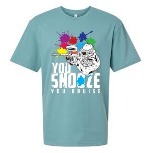 You Snooze You Bruise Funny Paintball Gift Gift Sueded Cloud Jersey T-Shirt