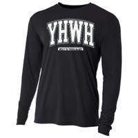 Yhwh Svg Yhwh Varsity Yhwh Christian Cooling Performance Long Sleeve Crew