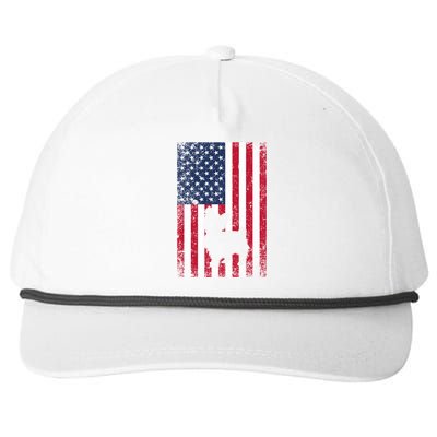 Yorkshire Terrier America Flag Patriot Veteran July 4 Gift Snapback Five-Panel Rope Hat