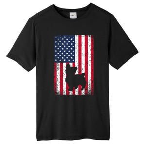 Yorkshire Terrier America Flag Patriot Veteran July 4 Gift Tall Fusion ChromaSoft Performance T-Shirt