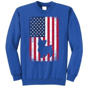 Yorkshire Terrier America Flag Patriot Veteran July 4 Gift Sweatshirt