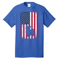 Yorkshire Terrier America Flag Patriot Veteran July 4 Gift Tall T-Shirt