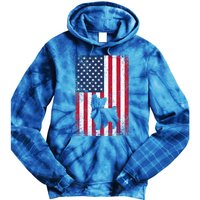 Yorkshire Terrier America Flag Patriot Veteran July 4 Gift Tie Dye Hoodie