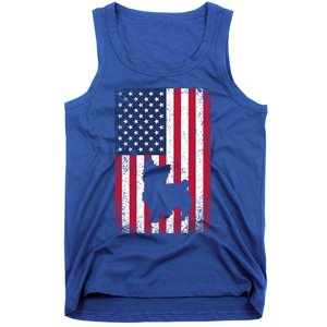 Yorkshire Terrier America Flag Patriot Veteran July 4 Gift Tank Top