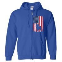 Yorkshire Terrier America Flag Patriot Veteran July 4 Gift Full Zip Hoodie