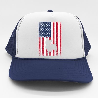 Yorkshire Terrier America Flag Patriot Veteran July 4 Gift Trucker Hat