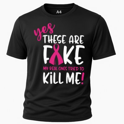 Yes These Are Fake My Real Ones Tried To Kill Me Performance Shirt