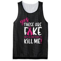 Yes These Are Fake My Real Ones Tried To Kill Me Mesh Reversible Basketball Jersey Tank