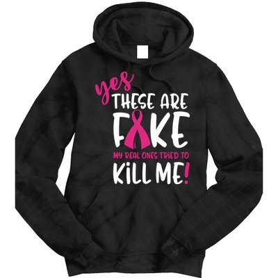 Yes These Are Fake My Real Ones Tried To Kill Me Tie Dye Hoodie