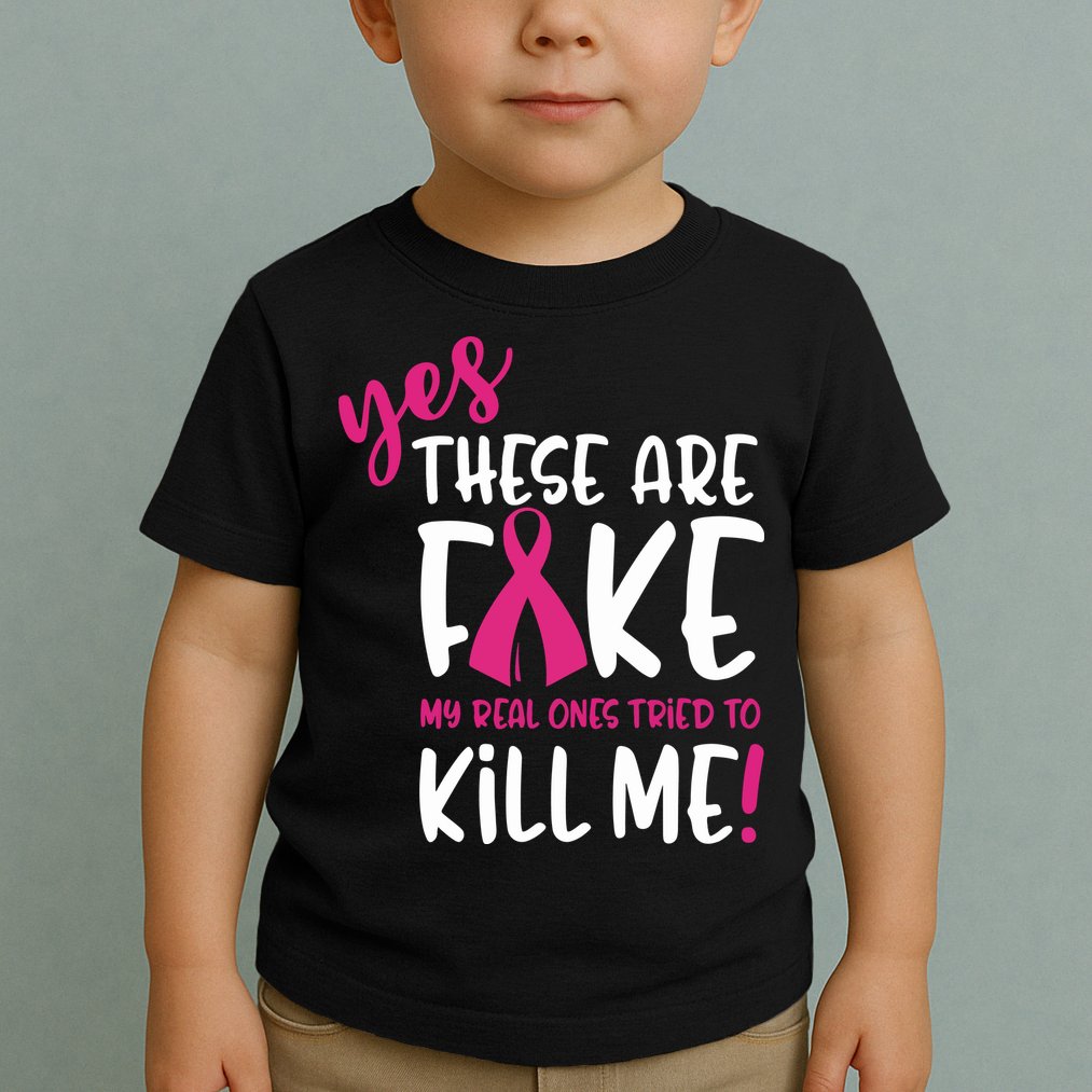 Yes These Are Fake My Real Ones Tried To Kill Me Toddler T-Shirt