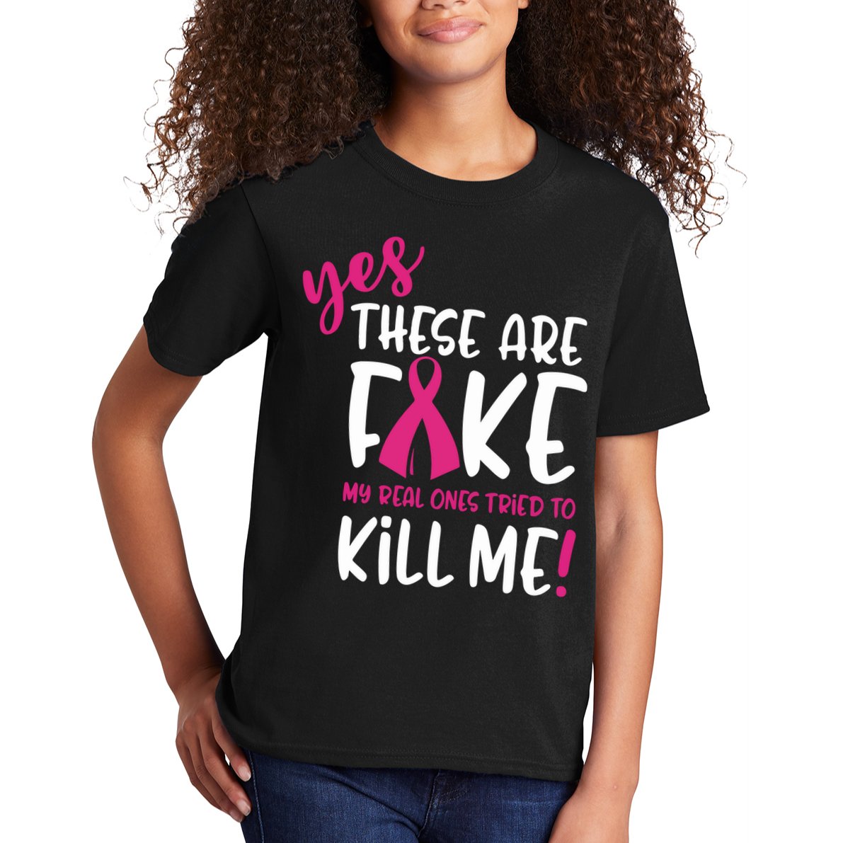 Yes These Are Fake My Real Ones Tried To Kill Me Kids T-Shirt