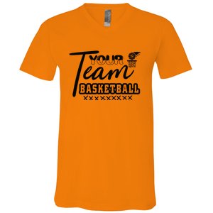 Your Team Basketball Gift For Basketball Team Sport Bball V-Neck T-Shirt