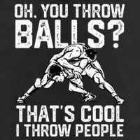 You Throw Balls That’S Cool I Throw People 7 Panel Mesh Trucker Snapback Hat