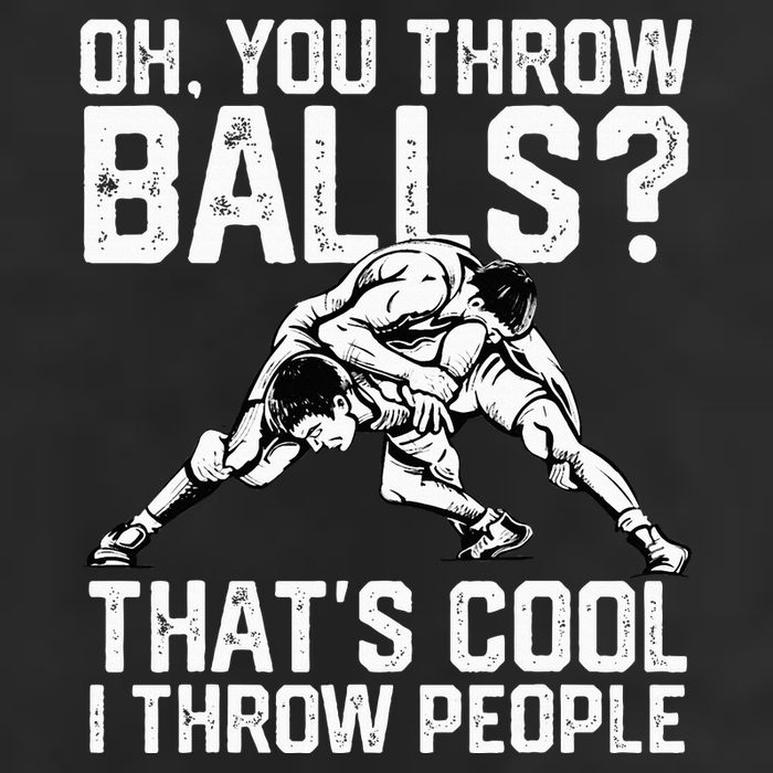 You Throw Balls That’S Cool I Throw People 7 Panel Mesh Trucker Snapback Hat