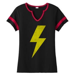 Yellow Team Bolt Of Lightning Game Design Gift Ladies Halftime Notch Neck Tee