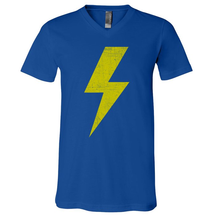 Yellow Team Bolt Of Lightning Game Design Gift V-Neck T-Shirt