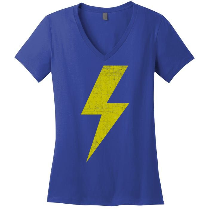 Yellow Team Bolt Of Lightning Game Design Gift Women's V-Neck T-Shirt