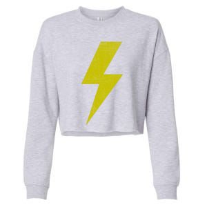 Yellow Team Bolt Of Lightning Game Design Gift Cropped Pullover Crew