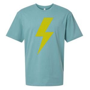 Yellow Team Bolt Of Lightning Game Design Gift Sueded Cloud Jersey T-Shirt