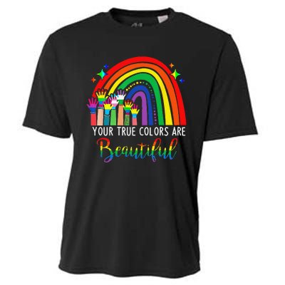 Your True Colors are Beautiful LGBT Rainbow Pride Flag Cooling Performance Crew T-Shirt