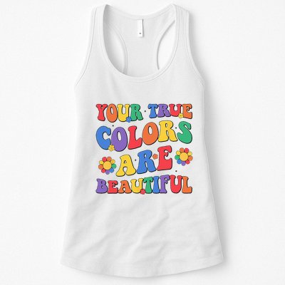 Your True Colors Are Beautiful LGBT Rainbow Pride Flag Womens Tank Top