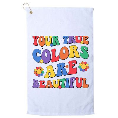 Your True Colors Are Beautiful LGBT Rainbow Pride Flag Golf Towel